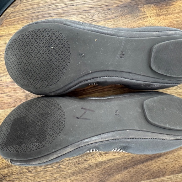 Tory Burch Gabby Scrunch Women's US 8 Brown Leather Slip-On Cap Toe Ballet Flat - Picture 6 of 6